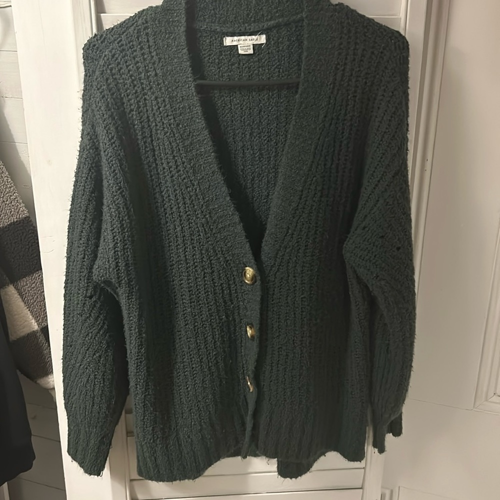 AE green cardigan